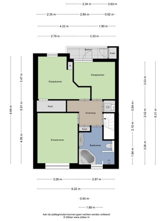 Floorplan - Bussumsestraat 142, 2574 JP Den Haag